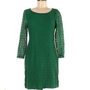 Green lace dress